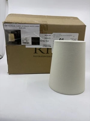 Restauración Hardware Cmp Pauliac S/2 Pantalla Blanco Lino Lámpara Pantallas Caja Abierta 2 Foto 1 de 4