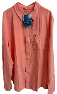 Coolibar UPF 50 Fiera Smart Shirt Mens XL Peach Long Sleeve - Picture 1 of 9