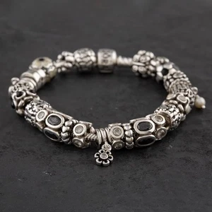 Second Hand Pandora Sterling Silver 25 Assorted Charms & Bracelet 41221042 - Picture 1 of 1