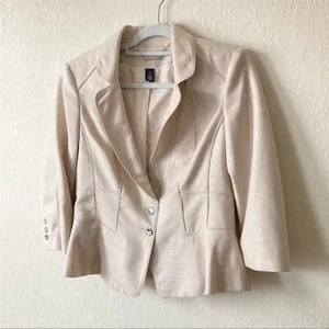 White House Black Market beige Schößchen Blazer Jacke Damen in Größe 8 - Bild 1 von 8