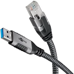 Ethernet-Kabel USB-A 3.0 auf RJ45, 2 m; verbindet Router, Modem oder Netzwerk-Sw - Bild 1 von 1