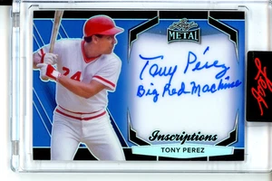 2024 Leaf Metal Inscriptions Tony Perez Auto “Big Red Machine” /100 Reds HOF - Picture 1 of 2