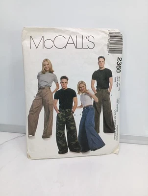 Vintage 90s McCalls sewing Pattern 2360 Jnco Style Wide Leg Pants 34-37 Ex Large - Image 1 of 2
