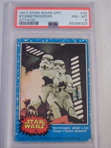 1977 O-Pee-Chee Star Wars Stormtrooper s Attack! #42 PSA 8 NM-MT VHTF Free S/H! - Picture 1 of 4