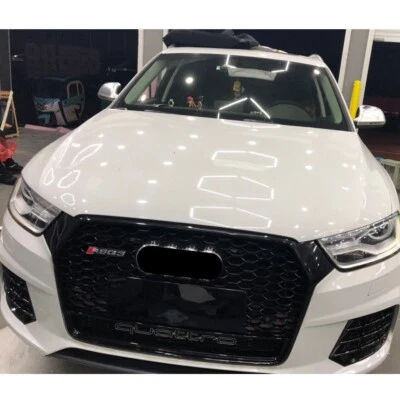 Front Grill For Audi Q3 8U Sline 2016-2018 Front Grille RS Gloss Black Grill - Image 1 of 4