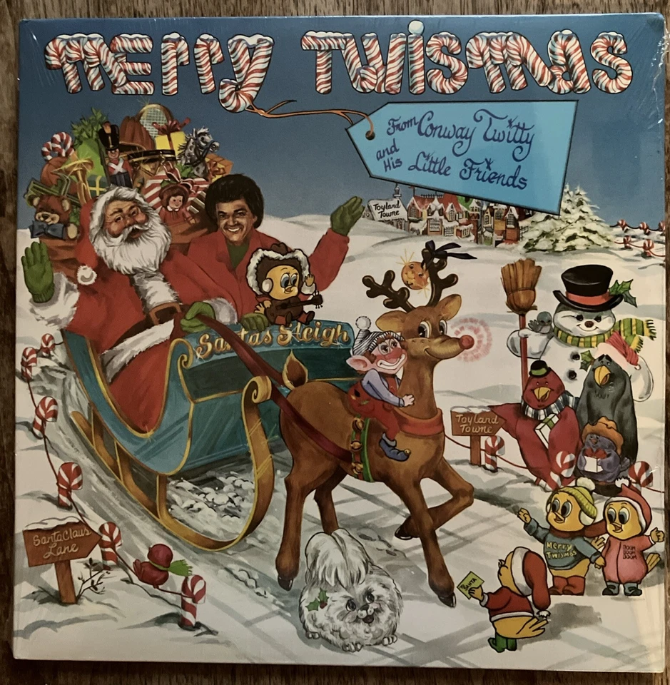 1983 SEALED NEW - CONWAY TWITTY Merry Twismas 12” Vinyl LP Gatefold Christmas - Image 1 of 2
