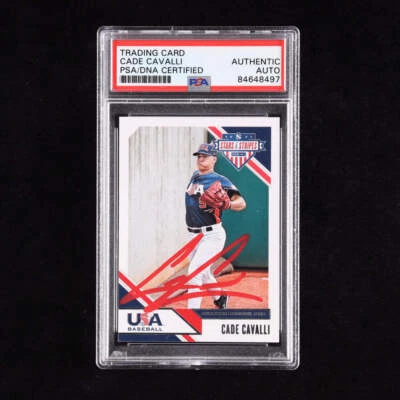 Cade Cavalli Signed 2020 USA Baseball Stars and Stripes #86 (PSA) - Rookie Card - Image 1 of 2