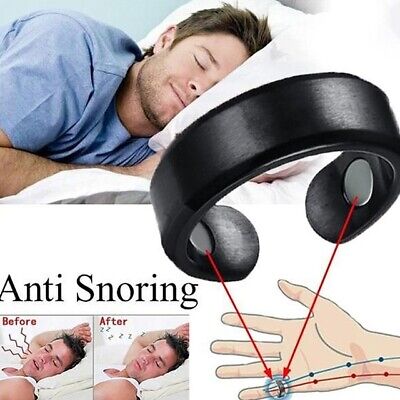 Acupressure Anti Snoring Magnetic Ring Sleeping Aid Titanium Alloy Anti Snore • 5.56€