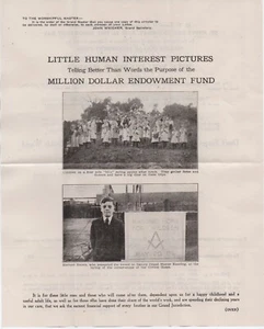 1917 Flyer to Raise Money for the Covina Masonic Children's Home of California - Imagen 1 de 2