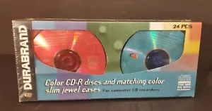 New 24 Durabrand Color CD-r Blank Discs 700 MB 80 Min 16X Multi Speed - Picture 1 of 4