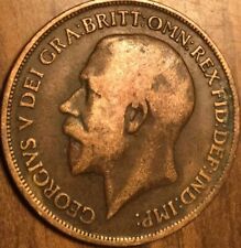 1917 UK GB GREAT BRITAIN ONE PENNY COIN