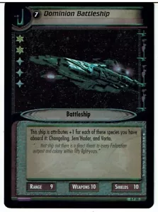 STAR TREK CCG 2E REFLECTIONS 2.0 FOIL CARD DOMINION BATTLESHIP 6P60 ex - Foto 1 di 1