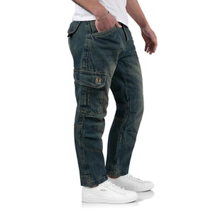 TIMEZONE Herren Cargohose Benito Cargojeans Blau-Grau 3983 100% Baumwolle - Bild 1 von 7