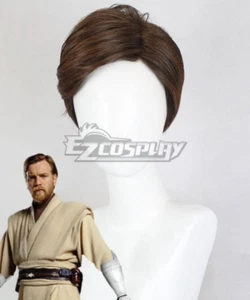 Peluca Cosplay Star Wars Obi-Wan Obi Wan Kenobi Marrón - Imagen 1 de 8