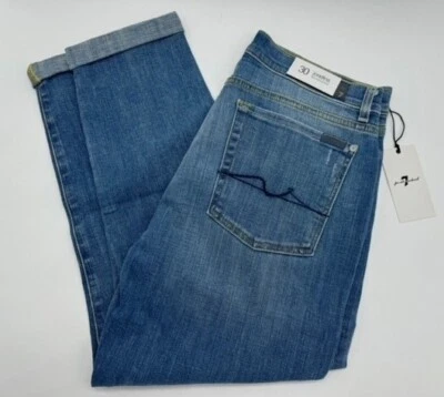 7 For All Mankind Women's Josefina Slim Boyfriend Jeans Mid-Rise Medium Stretch - Image 1 of 4