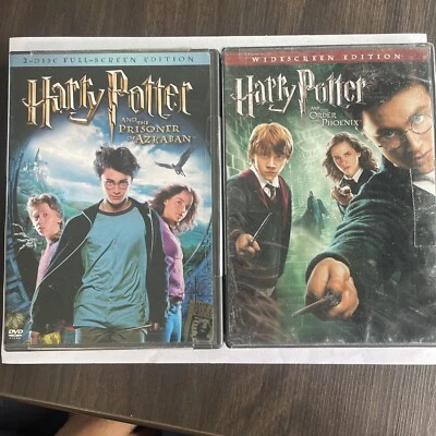 Harry Potter 2 DVD Lot Prisoner of Azkaban & Order Of The Phoenix NEW Free Ship - Image 1 of 4