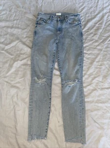 Mother The Stunner Ankle Zip Step Fray In Rolling In The Bushes Women’s Size 25 - Picture 1 of 8