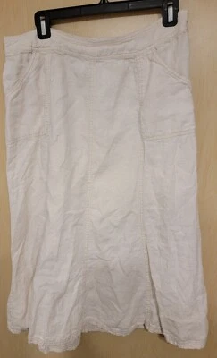 JM Collection Linen  Boho Hippie Midi Skirt Lined Women's L 14 - Image 1 of 4