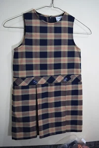 Flynn O'Hara Pleated Jumper Dress School Uniform GIRLS 6 Blue Red Brown Plaid - Picture 1 of 7