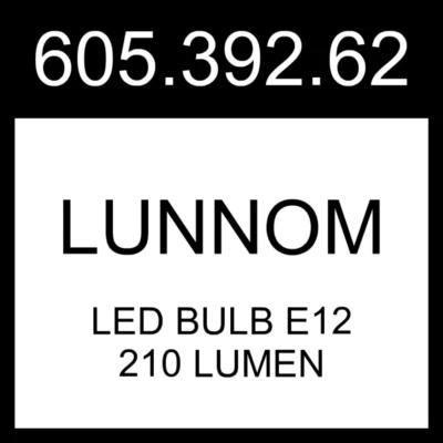 IKEA LUNNOM LED Bulb E12 210 Lumen  605.392.62 - Image 1 of 4