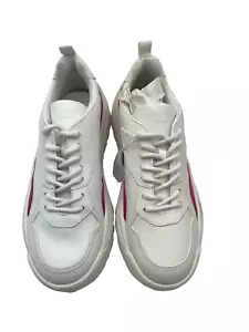 Valentino Garavani White and Red Leather Trainers Men's Size EU 39.5 - Picture 1 of 6