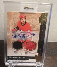 2019-20 Upper Deck Artifacts Material Gold Auto/ 45 Sebastian Aho #114