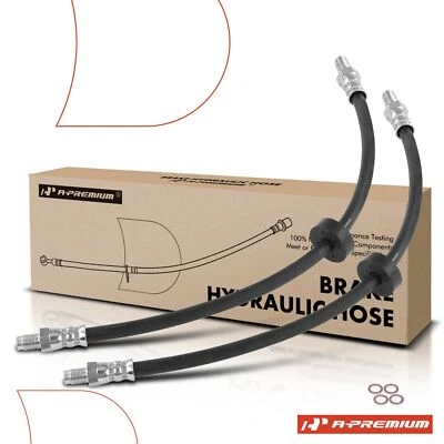 A-Premium 2x Brake Hydraulic Hose Front for Jaguar XKR 00-06 XJ8 XJR 4.0/4.2L - Image 1 of 4