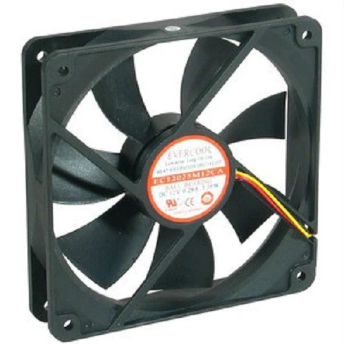 Evercool 120mm x 25mm EC12025M12CA Computer Case Ball Bearing Fan 3-Pin - Image 1 of 1