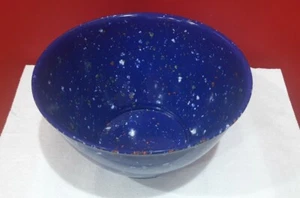 Rachael Ray Bowl 10" Melamine Blue Garbage Mixing Confetti Speckled Bowl - Picture 1 of 5