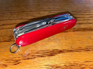 New Victorinox Swiss Army 91mm Knife  RED EXPLORER PLUS 1.6703-033 + - Picture 1 of 8