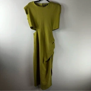 Vestido Micas Verde Corte Midi Sin Mangas Talla XL - Imagen 1 de 13