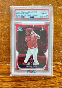 2023 Bowman Chrome Nelson Rada Red Sapphire Refractor PSA 10 RC SP - Bild 1 von 1
