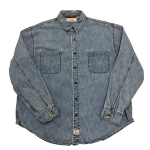 Camisa vaquera Levi's Signature azul para hombre XL calce relajado manga larga 100 % algodón - Imagen 1 de 11