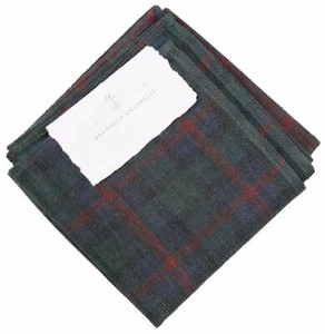 BRUNELLO CUCINELLI pañuelo pañuelo pañuelo pañuelo algodón cuadros - Imagen 1 de 1