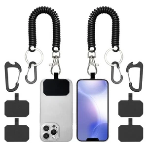 Phone Tether Lanyard Anti Theft Strap with Carabiner - Anti-Drop Outdoor Acce... - Picture 1 of 7