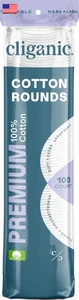 Premium Baumwollrunden für Gesicht (100 Stück) | Make-up Entferner Pads, Hypoallergen - Bild 1 von 5