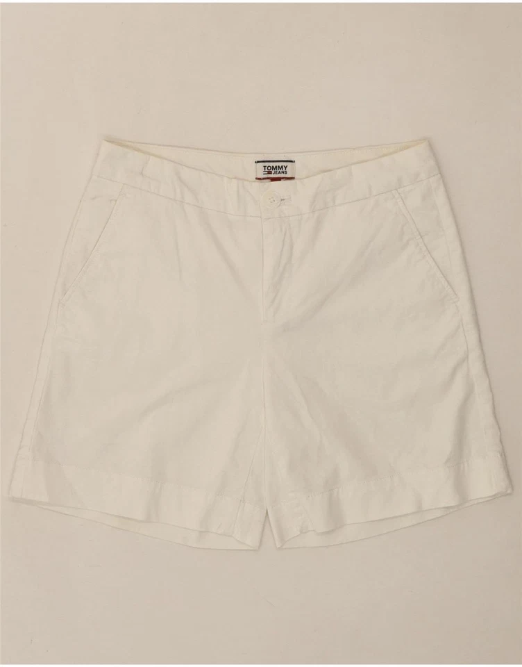 TOMMY HILFIGER Womens Chino Shorts W26 Small White Cotton AI05 - Image 1 of 3