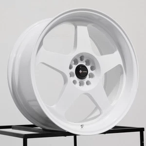 19x8.5 Vors SP1 5x112 35 White Wheels Rims Set(4) 73.1 - Picture 1 of 6