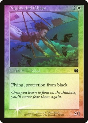 Mercadian Masques  MTG  FOIL  Nightwind Glider  Magic - Image 1 of 2