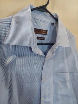 Tiglio Mens Vlue Dress Shirt  French Cuffs XL - Image 1 of 4
