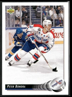 1992-93 Upper Deck #115 Peter Bondra Upper Deck Text and Logo Hologram - Image 1 of 2