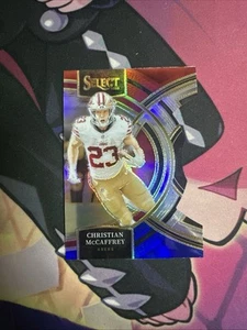 2023 Christian McCaffrey Select PREMIER LEVEL DIE CUT RED WHITE BLUE PRIZM #145 - Picture 1 of 2