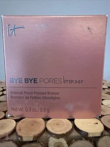 IT Cosmetics Bye Bye Pores Bronzer - Airbrush Pressed BEACH 0.3oz - Label Damage - Picture 1 of 4