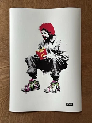 Impresión de arte pop urbano A2 de gran tamaño corporativo Hunger Chris Boyle prueba de artista 9/10 Foto 1 de 4