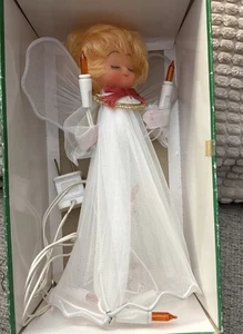 Vintage 8" beleuchteter Engel Christbaumspitze funktioniert - Bild 1 von 8