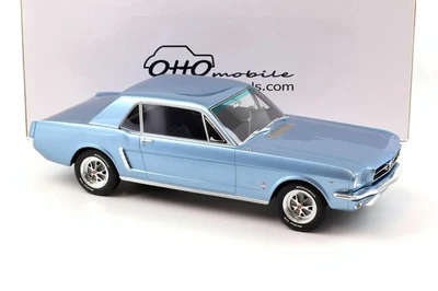 Ford Mustang V8 Hardtop Pony Coupe 1965 Blu Metallizzato 1:12 OTTOMobile G089 - Immagine 1 di 4