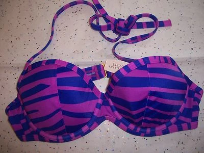 VICTORIA'S SECRET 36A PUSH UP BIKINI TOP ONLY MULTI COLOR  NWT SO CUTE!!   - Image 1 of 4