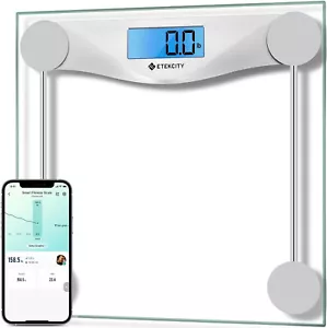Digitale Körpergewicht Badezimmerwaage, große blaue LCD-Hintergrundbeleuchtung Display, - Bild 1 von 9