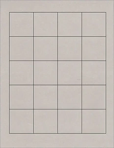 6 SHEETS BLANK STICKERS 1.8 PRIM GRAY SQUARE120 LABELS~ Standard size 8-1/2"x11" - Picture 1 of 1