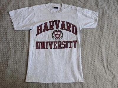 Vintage Harvard Shirt Adult Small Gray Single Stitch FOTL Best Tag Made in USA - Image 1 of 4